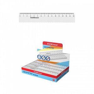 Линейка с волнистым краем пластиковая ErichKrause Clear, 15см, прозрачный