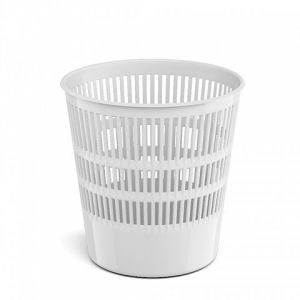 Корзина для бумаг сетчатая пластиковая ErichKrause Classic, 12л, белый