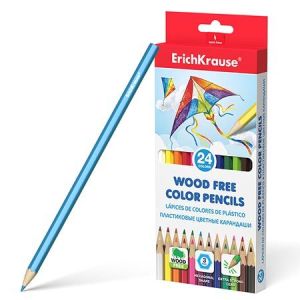 Цветные карандаши пластиковые ErichKrause шестигранные 24 цвета