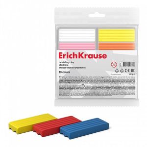 Пластилин классический ErichKrause light 10 цветов, 160 г