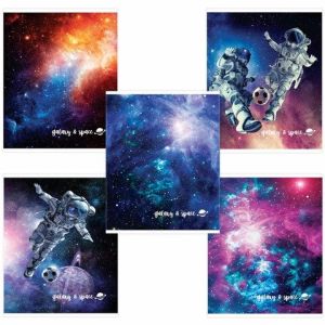 Тетрадь А5 96л.BRAUBERG клетка Космос 403059