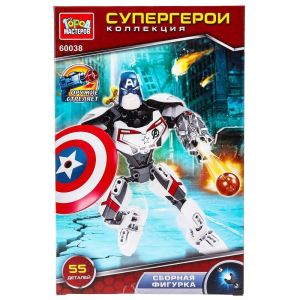 383656 Конструктор супергерои, 55 дет. Город мастеров
