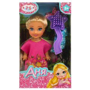 365379 Кукла Аня 12 см, акс., кор КАРАПУЗ