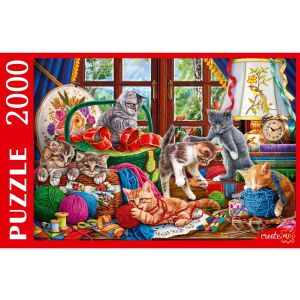 ПАЗЛЫ 2000 элементов. Ф2000-2706 КОТЯТА С КЛУБКАМИ