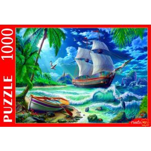 ПАЗЛЫ 1000 элементов. Ф1000-2700 КОРАБЛЬ В ЛУННОМ СВЕТЕ