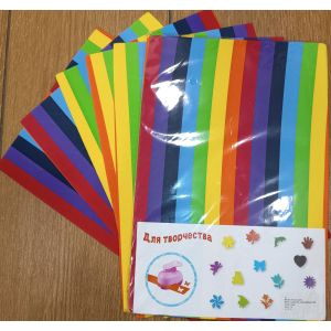 Фоамиран А4 EVA «РАДУГА» 5л 5цв. набор арт.10234
