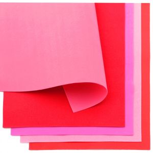 Фоамиран 21*30см 1,0мм набор КРАСНАЯ ГАММА 10л арт.7034