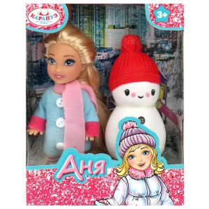 367942 Кукла Аня 12 см, акс., кор КАРАПУЗ