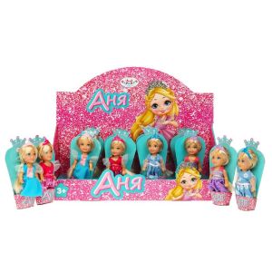 373417 Кукла Аня 12 см, акс, диспл КАРАПУЗ