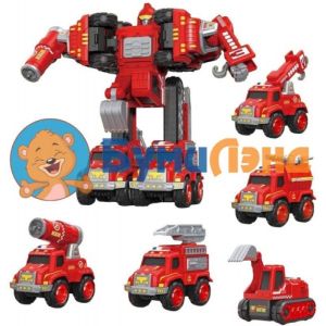 Робот - трансформер с отвёрткой красный, 10 шт