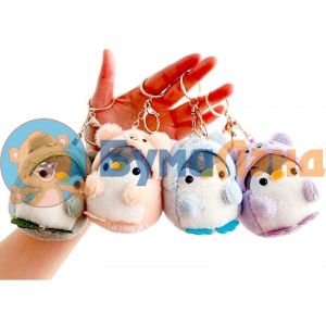 Мягкая игрушка - брелок Пингвиненок в комбинизоне, 12 шт