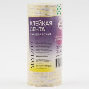 Лента клейкая MAYLOTT 15*33мм крист. арт.4861