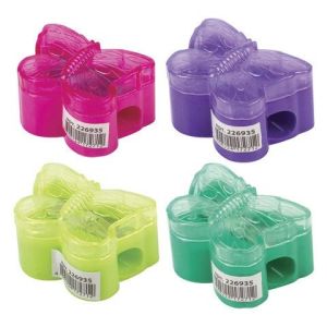 Точилка ПИФАГОР с контейнером, пласт. БАБОЧКА 226935