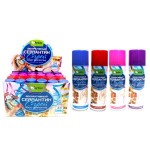 Серпантин спрей, Darlens, 250 мл, ассорти цветов