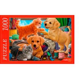 ПАЗЛЫ 1000 элементов. Ф1000-7956 КОТЯТА И ЩЕНКИ