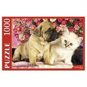 ПАЗЛЫ 1000 элементов. КБ1000-7883 ЩЕНОК И КОТЁНОК