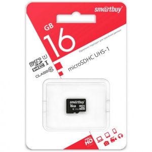 Карта памяти 16GB MicroSD SmartBuy Class без адаптера