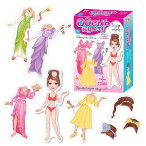 Одень куклу. «Принцесса Белла» (на липучках)