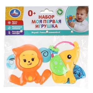303858 Развивающая игрушка слоник и обезьянка в пак. Умка
