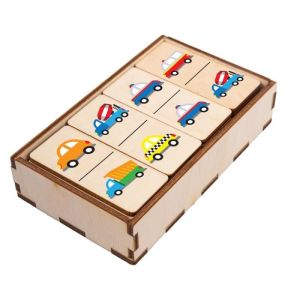 393411 Игрушка деревянная домино термопленка Буратино