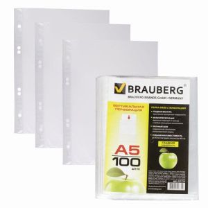 Папки-файлы  А5, ВЕРТИКАЛЬНЫЕ, 35 мкм,  1 ШТ