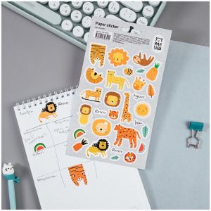 Наклейки бумажные MESHU «Savannah», 12*21см, 29 наклеек, европодвес