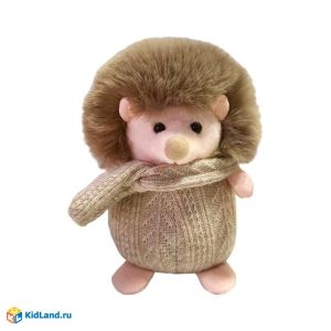 Ежик с шарфом корич. 14см, дисплей