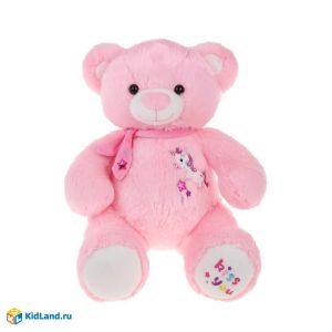 Мишка Единорог 40см роз.