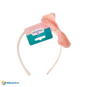 Ободок с бантиком «Жемчуг» роз