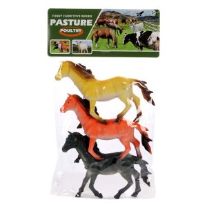 Набор лошадей 3шт, пакет M3-1