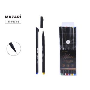 Набор линеров MERO, 6 цветов, 0,4 мм, ПВХ-упаковка