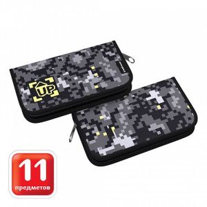 Пенал-книжка с наполнением ErichKrause 110x205x25мм Pixel Game