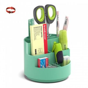 Набор настольный вращающийся пластиковый ErichKrause® Mini Burger, Powder, оливковый