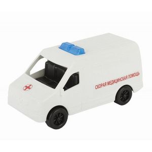 Машинка « Совтехстром » Скорая помощь, пластик, пакет 19*9*10см