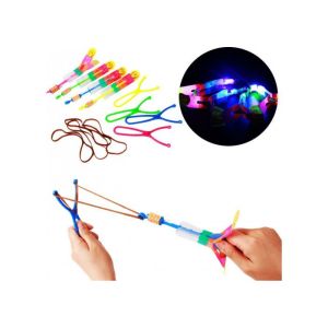 Светящийся вертолетик с рогаткой, 15 см, 50 шт