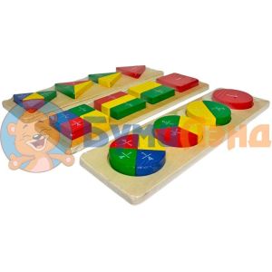 Деревянный пазл-вкладыш Дроби