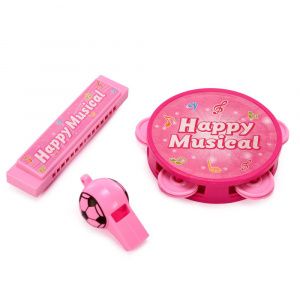 Набор музыкальных инструментов, розовый, пакет 383-41