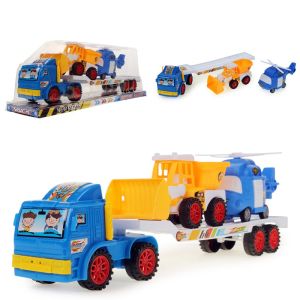 Автовоз инерция 44см +спецтехника +вертолет, ПК 056-31