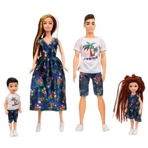 Кукла тип Модель с семьей, пакет YY2069F