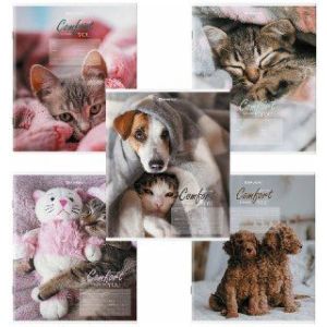 Тетрадь 24 л. BRAUBERG клетка, обложка картон, «ПИТОМЦЫ», 106485