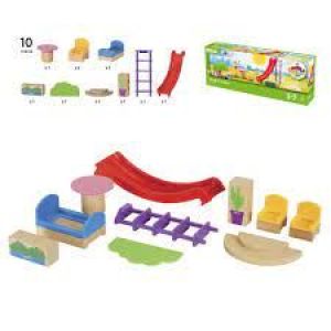 Набор мебели и аксессуаров для виллы, 10эл. 26х5х10см, 33955