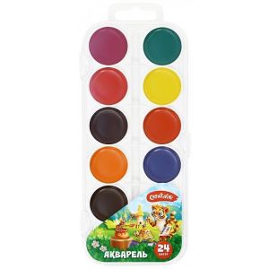 Акварель Creativiki 24 цв. без кист. пласт.уп. с европодвесом