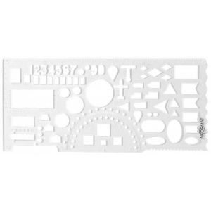 Линейка офицерская морская INFORMAT 20 см пластик прозрач.