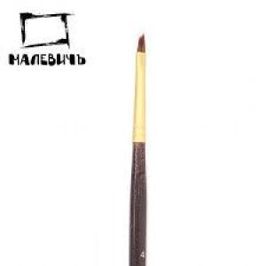 Кисть из синтетики Малевичъ «Клод» скошенная №4, 754204