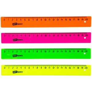 Линейка 20см флуоресцентная ArtSpace