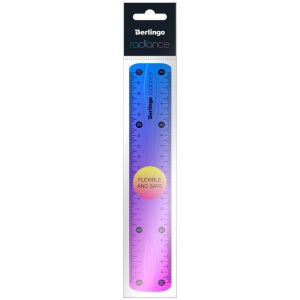 Линейка 20см Berlingo «Radiance» пластик. роз./голуб. 10220