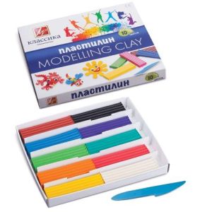 Пластилин Луч «Классика»,10цв, 200г со стек,7С304-08