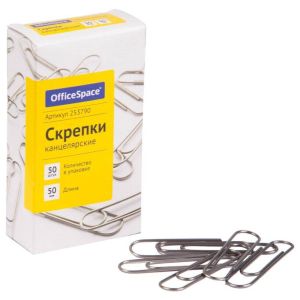 Скрепки 50 мм,OfficeSpace.50  шт.253790