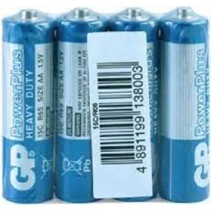 Батарейка GP PowerPlus AA (R06) 15G солевая, 15CEBRA-2S4