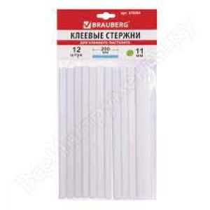 Клеевые стержни диам. 7мм, дл. 200мм компл.12шт серебро